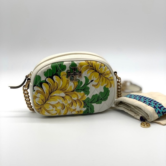 Tory Burch KIRA CHEVRON  FLORAL CAMERA BAG - Picture 10 of 10